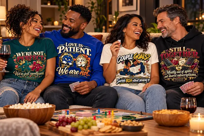 Couples game night apparel
